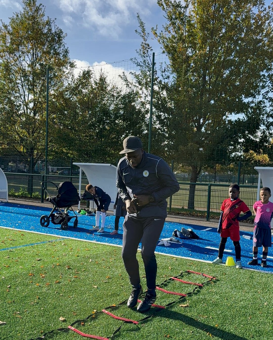 Démonstration du coach sur échelle de coordination